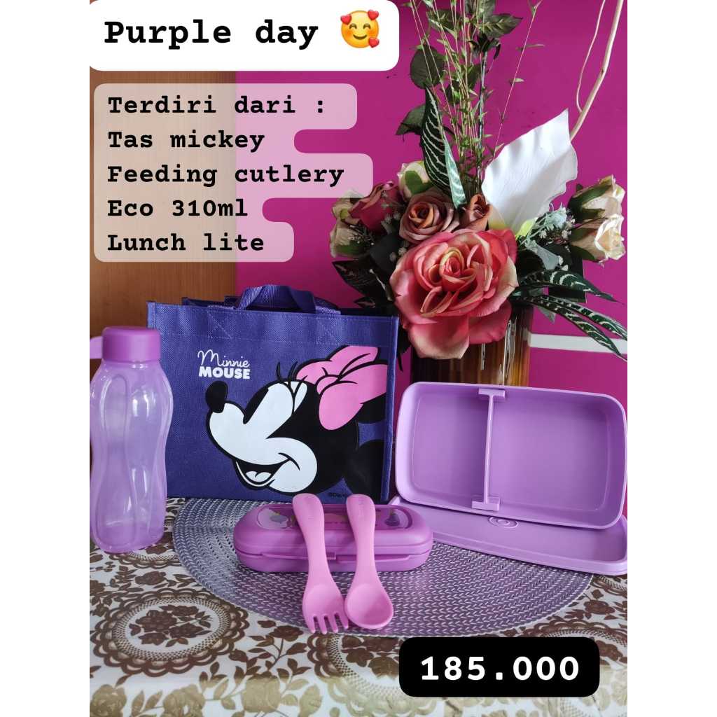 Tupperware BIG PROMO LUNCH Lite - Minnie Large Box 590ml (1 set)