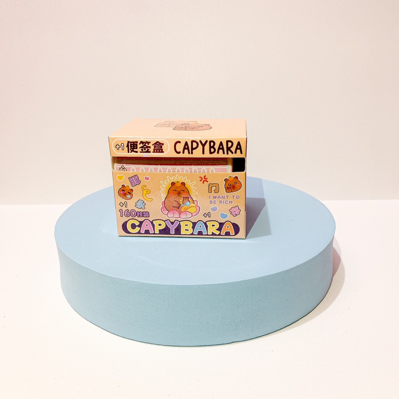 

THTO STIKY NOTES BOX CAPYBARA 256 PCS NOTE MEMO KOREKSI STATIONERY LUCU A127/CAPYBARA/NOTE/STIKYNOTE ROLL