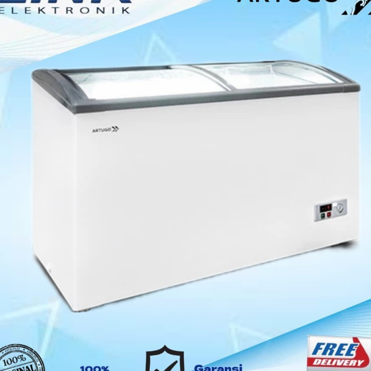 ARTUGO SH365P CHEST FREEZER SLIDING GLASS 350LTR -Maxistore