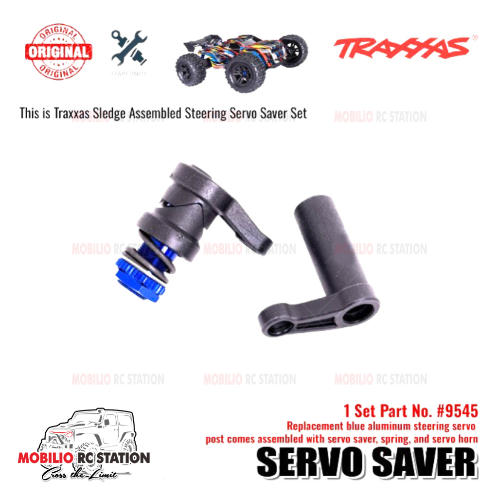 Traxxas Part #9545 Blue Aluminium Steering Servo Post Comes Assembled With Servo Saver Spring and Se
