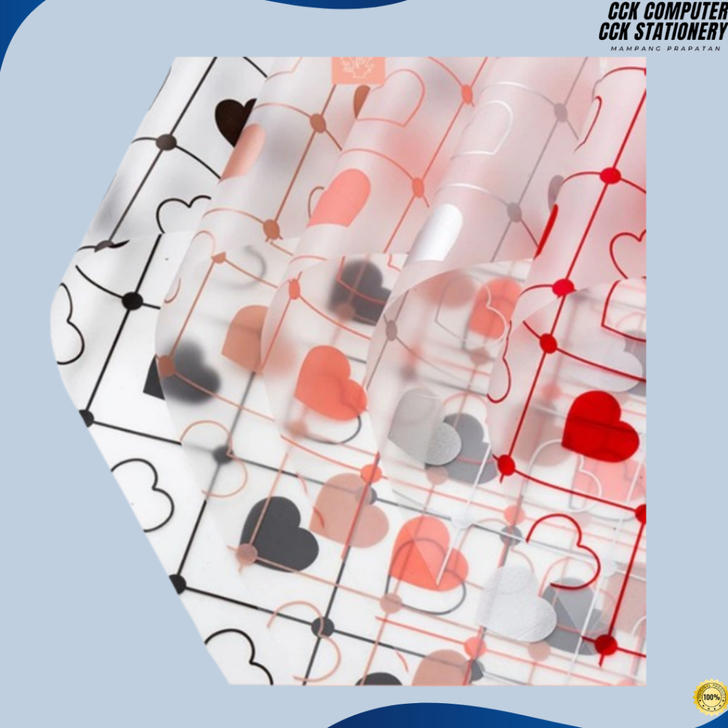 

Kertas Buket Bunga Transparan Love Flower Wrapping Paper Cellophane 20 lembar