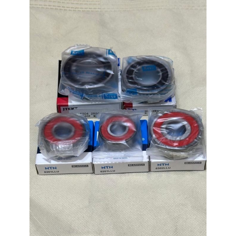 Bearing rasio gear box gardan set 5PCH KOYO/NTN Japan original, Beat fi Scoopy fi Spacy fi Vario 110