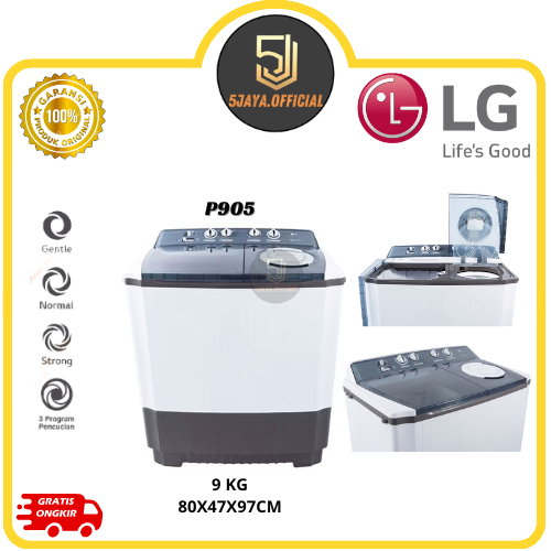 Mesin Cuci LG 2 Tabung 9KG - P905 LG