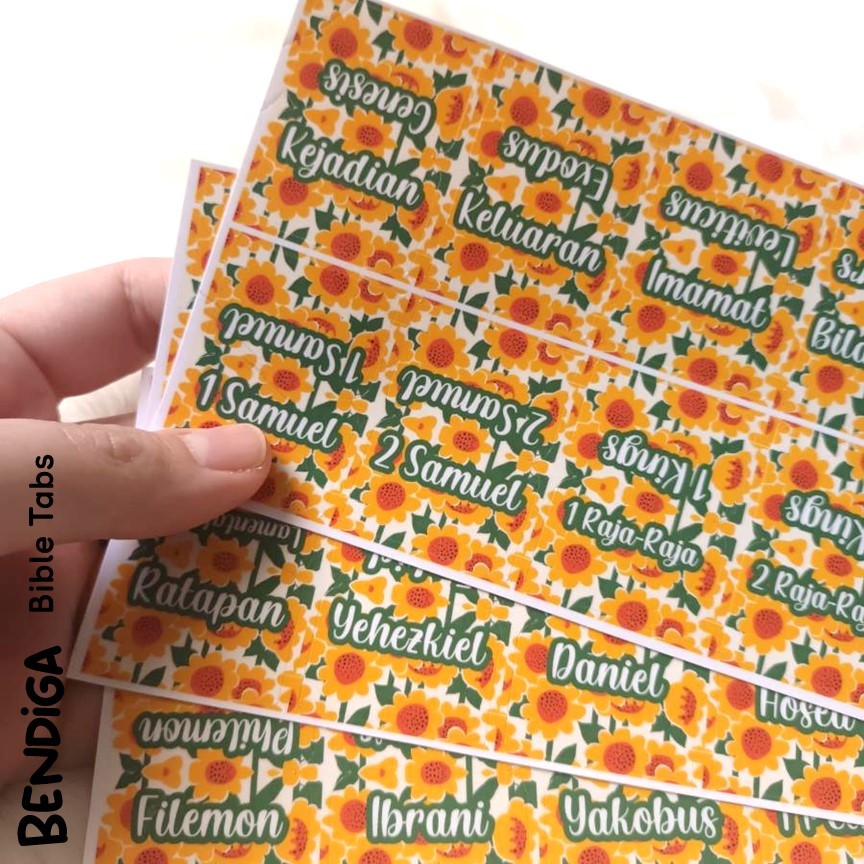 

SUNFLOWER - Stiker Index Alkitab Dua Bahasa TB Ukuran Kecil Holy Bible New International Version (NIV) - Ukuran Kecil