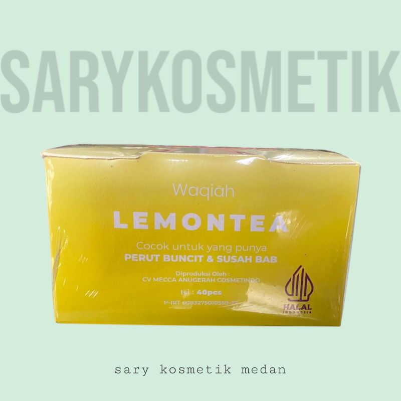 

SARYKOSMETIK - WAQIAH LEMON TEA - TEH LEMON HERBAL BPOM PELUNTUR LEMAK DAN SUSAH BAB