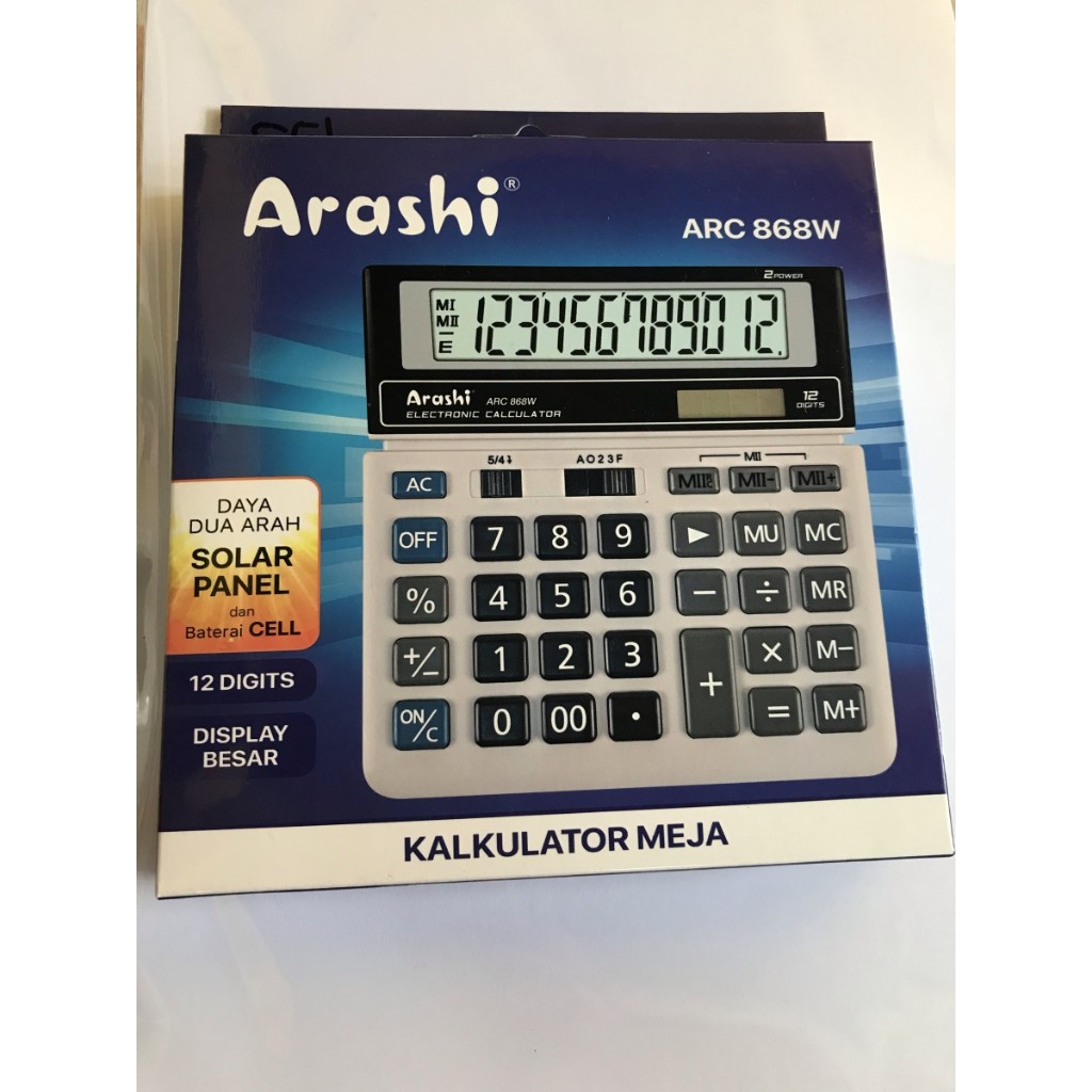 

KALKULATOR ARASHI ARC-868W 12DIGITS / CALKULATOR ARC868W ARC 868W
