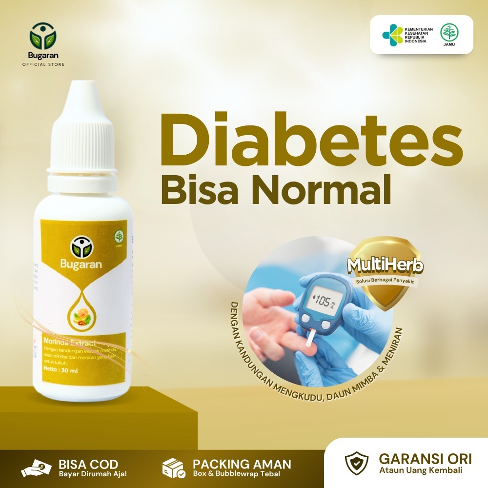 

Bugaran Herbal Modern Morinda Extract - Jamu Tetes Herbal Untuk Mengobati Diabetes Bisa Normal Kembali