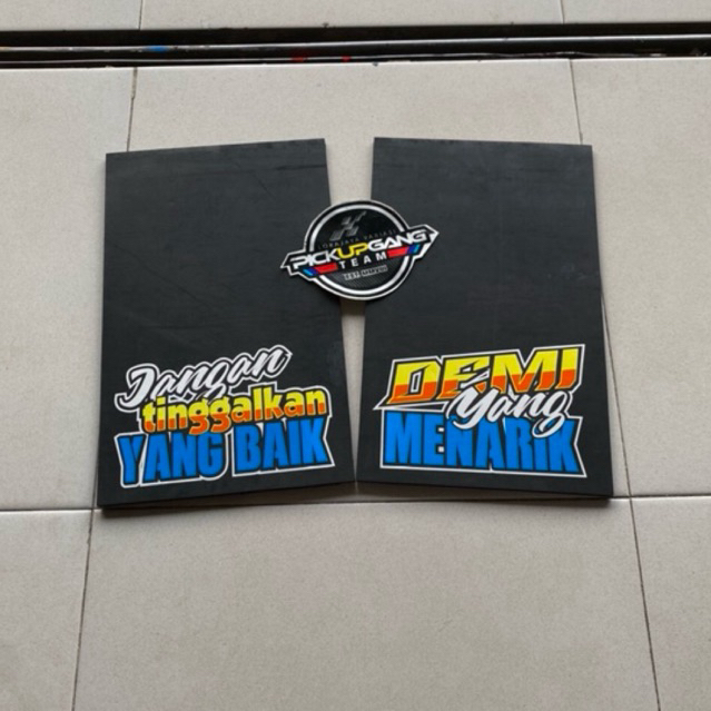 JUAL KARPET LUMPUR VARIASI PICK-UP PENAHAN LUMPUR KEPET EBEK KARET LUMPUR DAN STICKER UKURAN L300