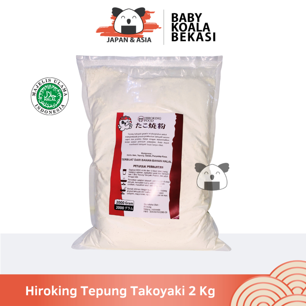 

HIROKING FOOD Tepung Takoyaki Premix Instan 2000 g Halal - BKB
