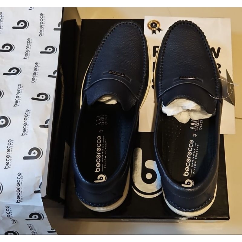 Bocorocco sepatu loafers pria type U Barca 15 warna navy ukrn 42 (new)(original 100%)