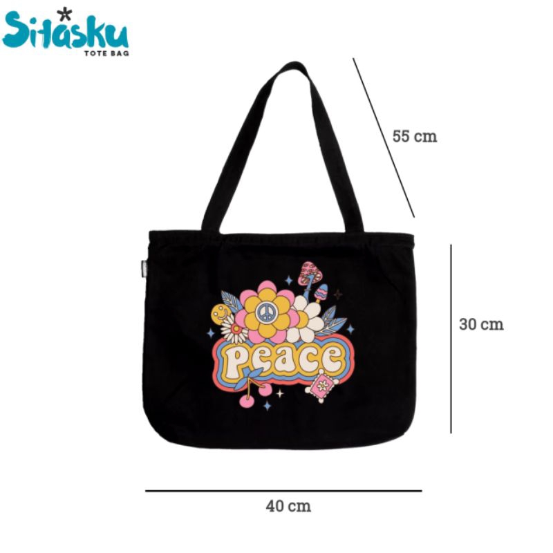 ToteBag Sitasku Peace Promo Sekola Kuliah Keren