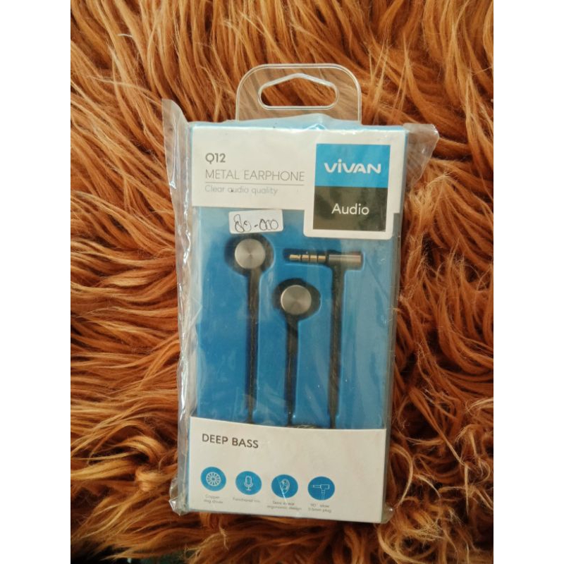 Vivan Audio Earphone Metal Q12 Deep Bass