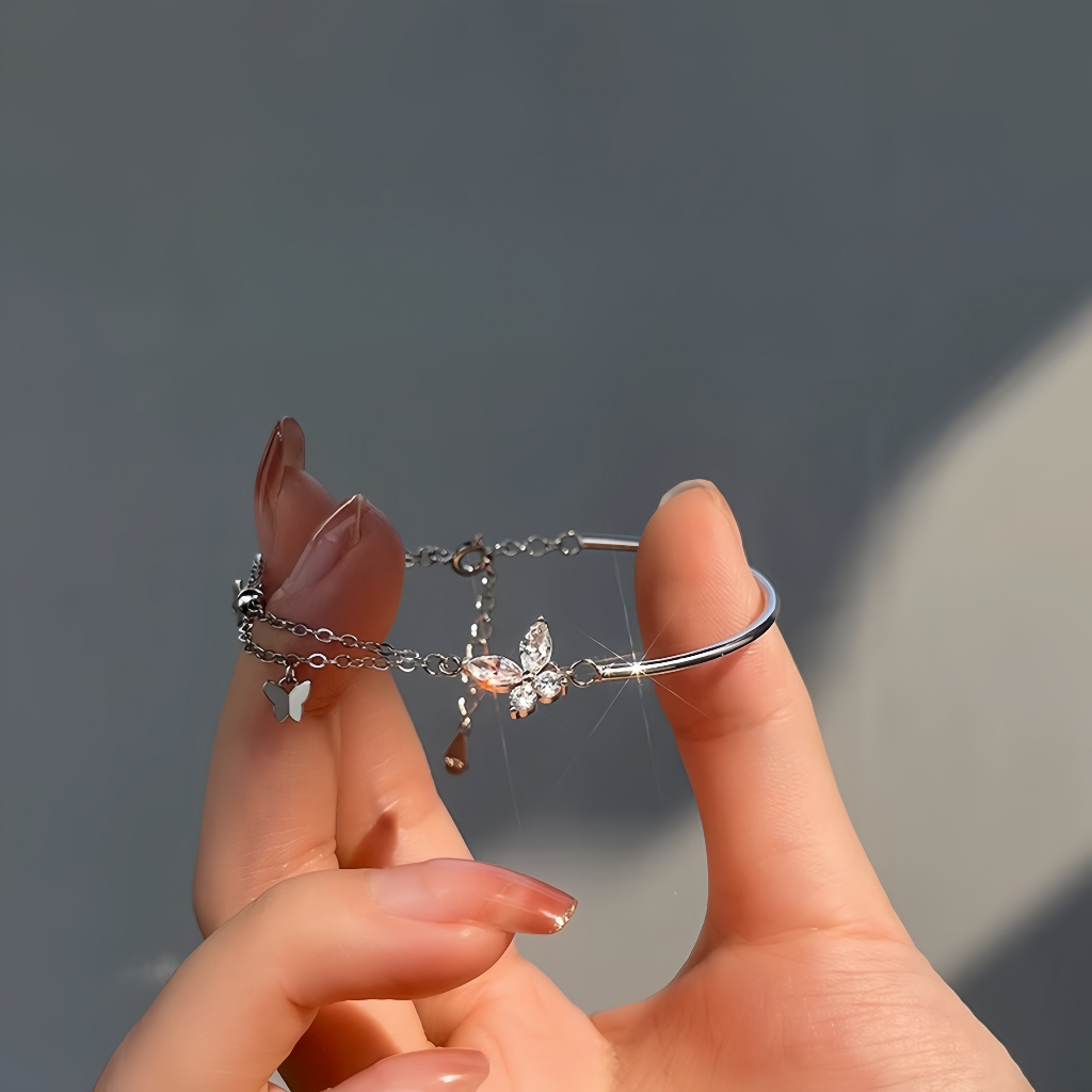Gelang Wanita Butterfly Bangle Silver 925 - Teconi GT08