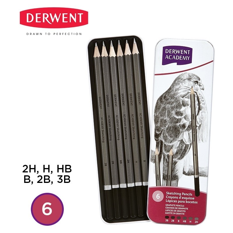 

Gramedia Surabaya - Derwent Academy Sketching Pencil Set Metal Tin Pensil Sketsa Gambar /2301945