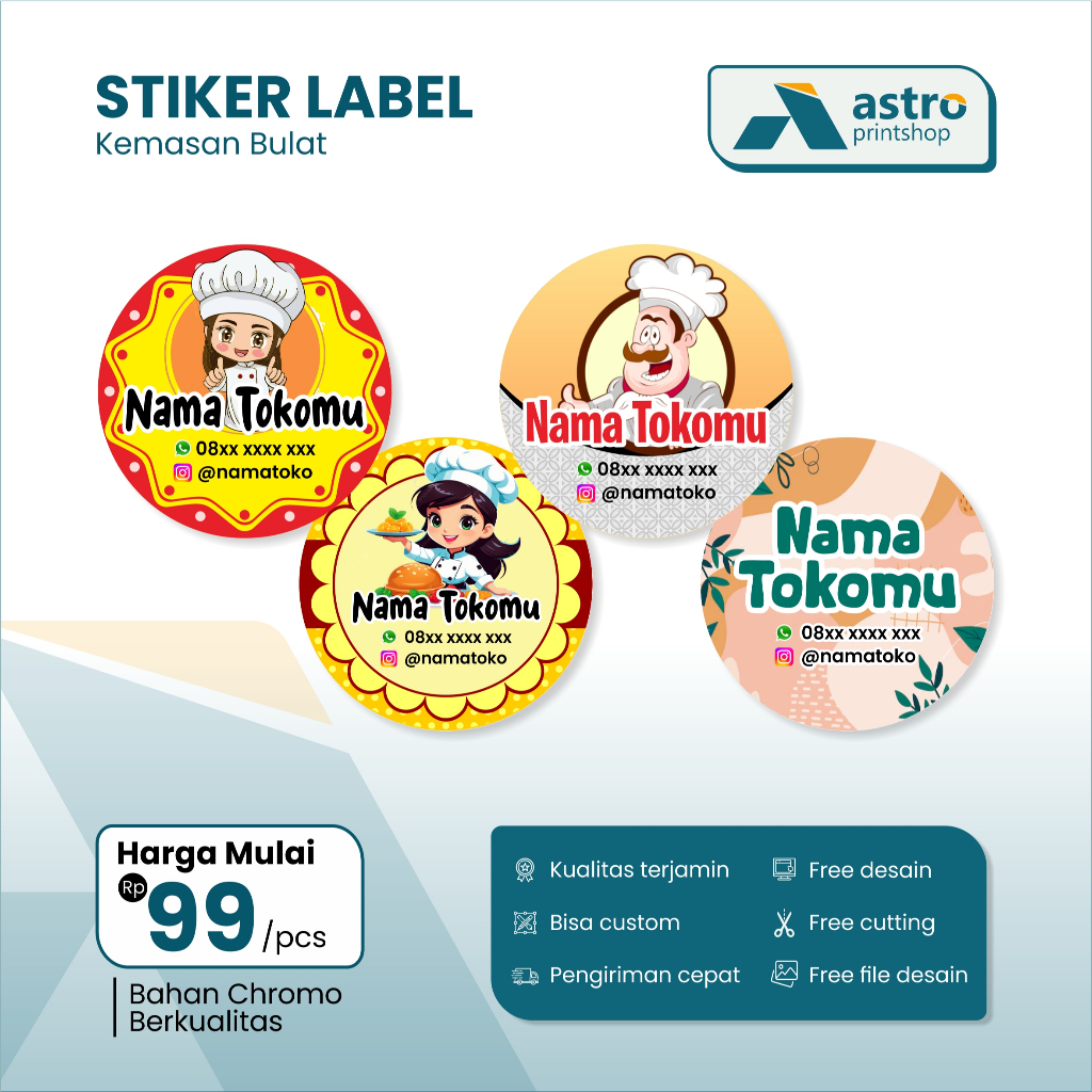 

STIKER LABEL | STIKER CUSTOM | STICKER BULAT | STICKER KEMASAN | STIKER PRODUK | SETIKER MAKANAN | SETIKER MINUMAN | STIKER BUKET | STIKER BOTOL | STIKER CROMO | STICKER A3 | STICKER CUTTING | STIKER KUE