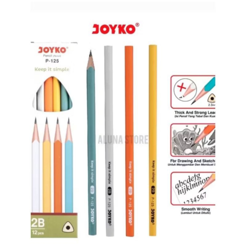 

Pensil JOYKO P-125 isi 12 pcs/pack Pensil Joyko Harga Grosir