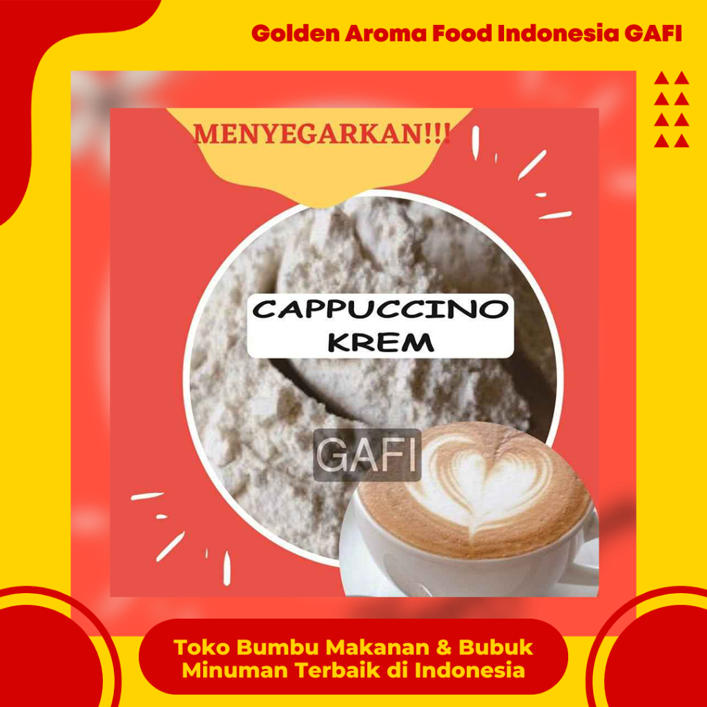 

GAFI Food Bumbu Tabur Rasa Cappuccino Krem 1 Kg, Enak Murah Lezat Halal, Cappuccino Cream Seasoning Powder 1Kg
