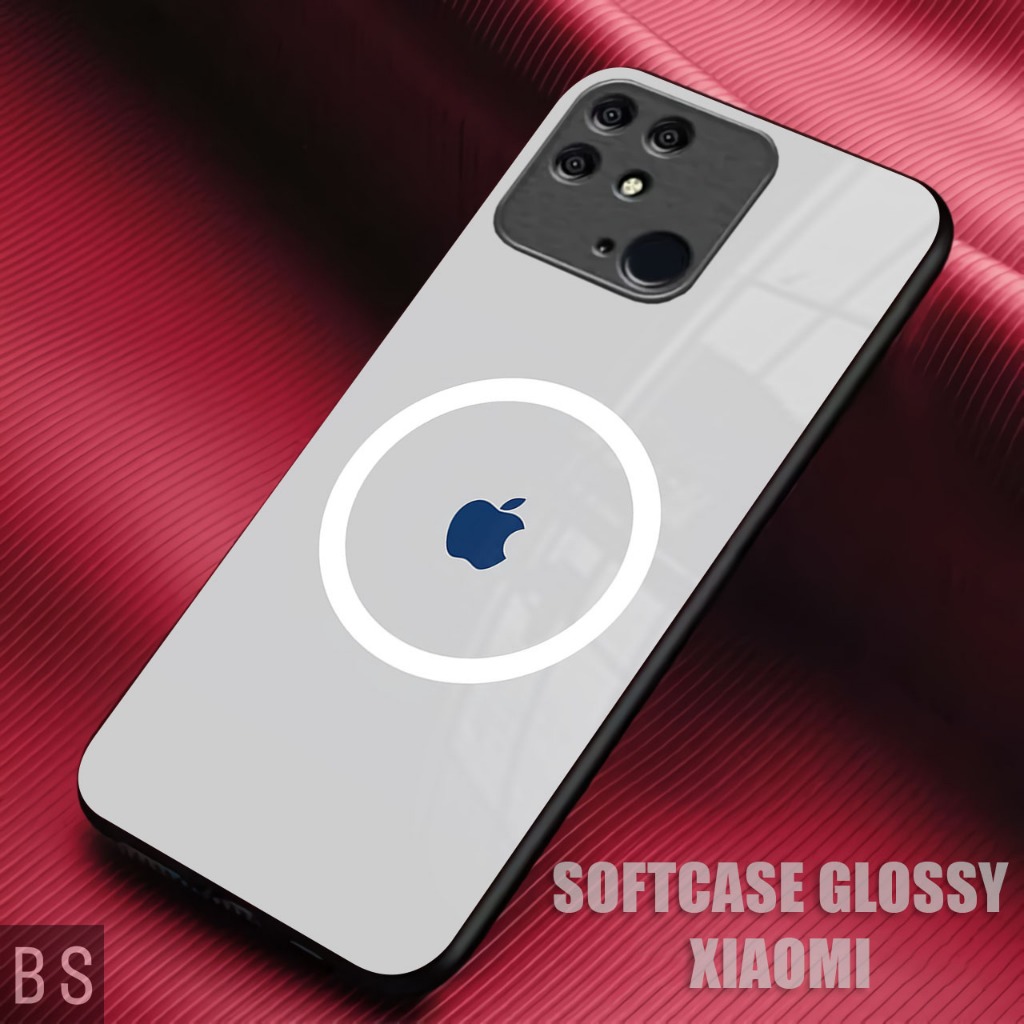 [ MK78 LOGO IPHONE ]Case Glossy HD Redmi 10C/12 4G/12 C/13/A3 4G/POCO M6 4G Kamera Protector Kesing 