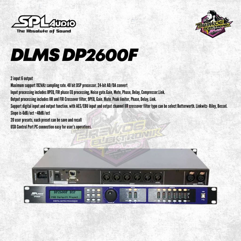 DLMS SPL DP2600F ORIGINAL BREWOG SPL AUDIO