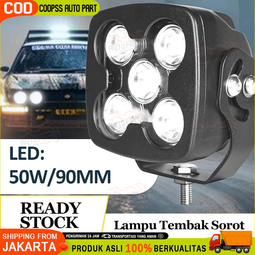 50 Watt 100% ORI Lampu volvo alat berat Sorot Heavy Duty Offroad Tembak dotrek mobil volt truk Balak