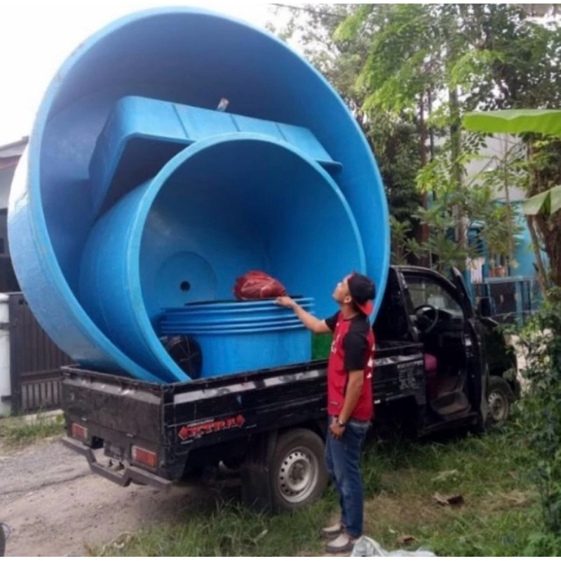 (JABODETABEK) BAK FIBER BULAT 200x100 CM - KOLAM BULAT KOI - FREE ONGKIR JABODETABEK