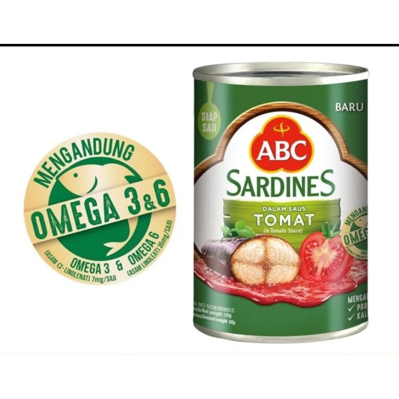 

FREE PACKING-ABC SARDEN SAUS TOMAT 425GR/ SARDEN ABC JUMBO 425GR