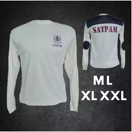 Kaos Satpam Cream / Kaos Satpam Panjang / Baju Satpam / Atribut Satpam