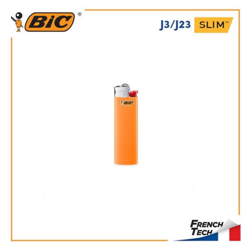 Korek Api BIC Gas Lighter J3 Slim - Orange