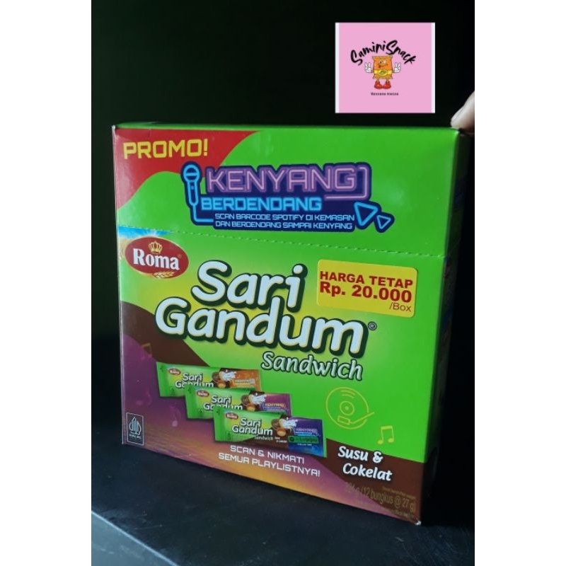 

BoX ROMA SARI GANDUM sandwich isi 12