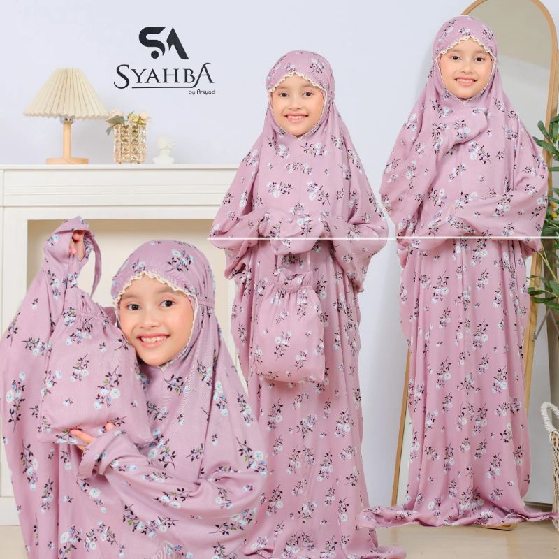 Mukena Terusan RAYON CAMELIA Anak SD Remaja | Syahba