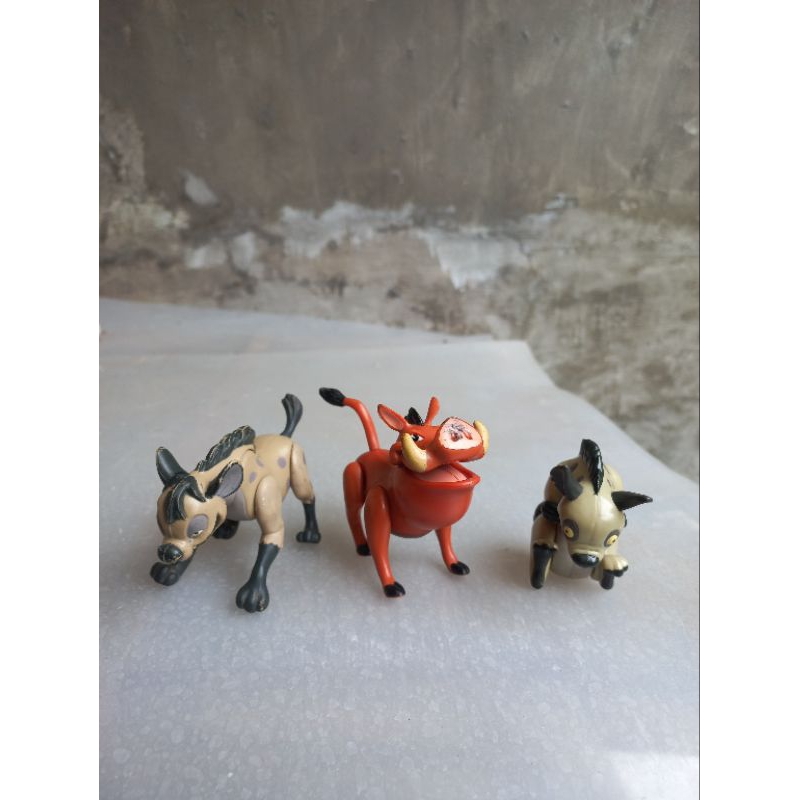 Mainan figure Lion King set Shenzi + Pumba + Hyena Original Disney Burger King