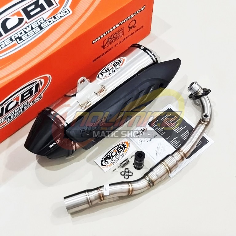 Knalpot Standar Racing NOB1 Bold X Stainless Honda Stylo 160