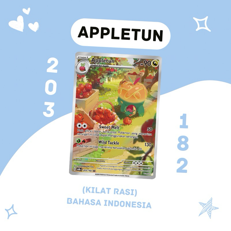 Appletun AR SV8S 203/182 Pokemon TCG Indonesia