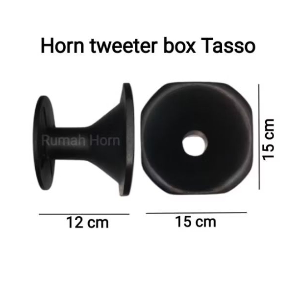 Horn tweeter box Tasso 15x15 cm bahan cor diral aluminium multi drat baut.