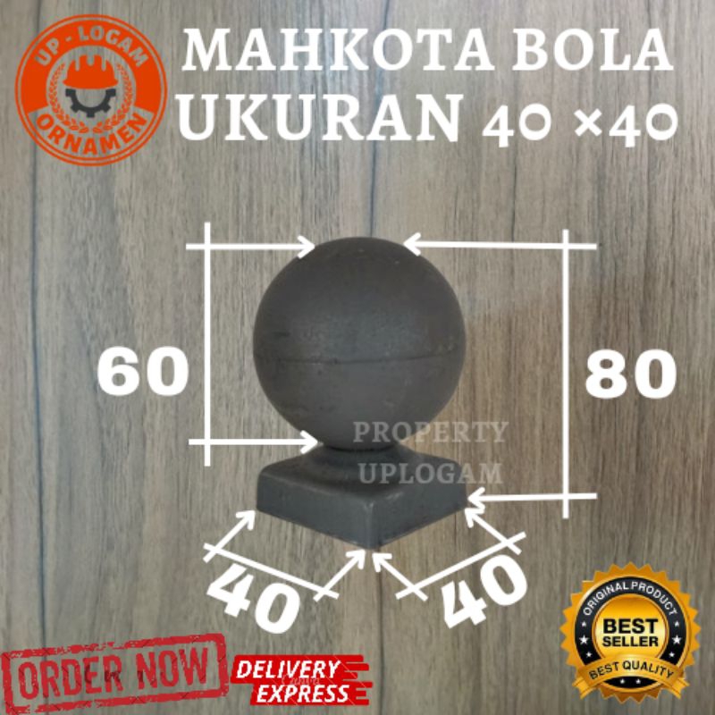 Mahkota hollow Ukuran 40 x 40 Hollow kotak besi ornamen pagar Aksesoris tralis