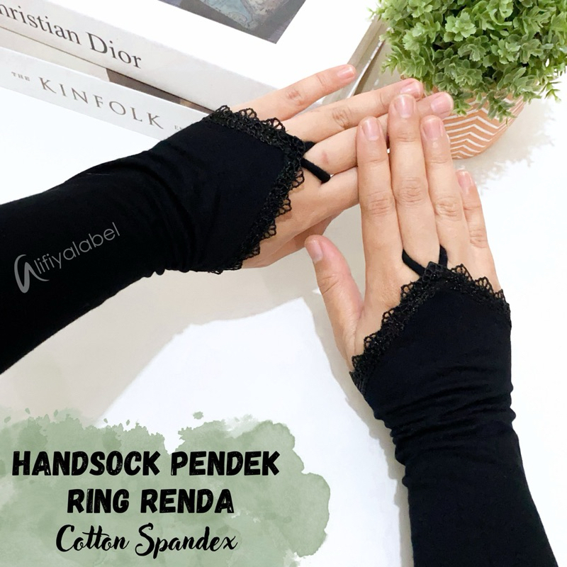 MANSET HANDSOCK PENDEK CINCIN RENDA SPANDEK RAYON / HANDSOCK RING KAOS RAYON