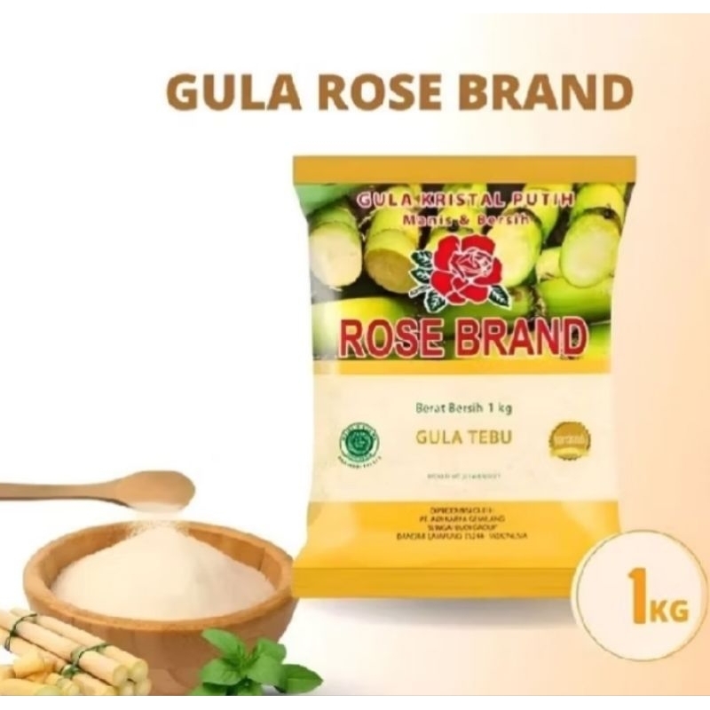 

Gula Rose Brand kuning GULA TEBU Berat Bersih 1kg