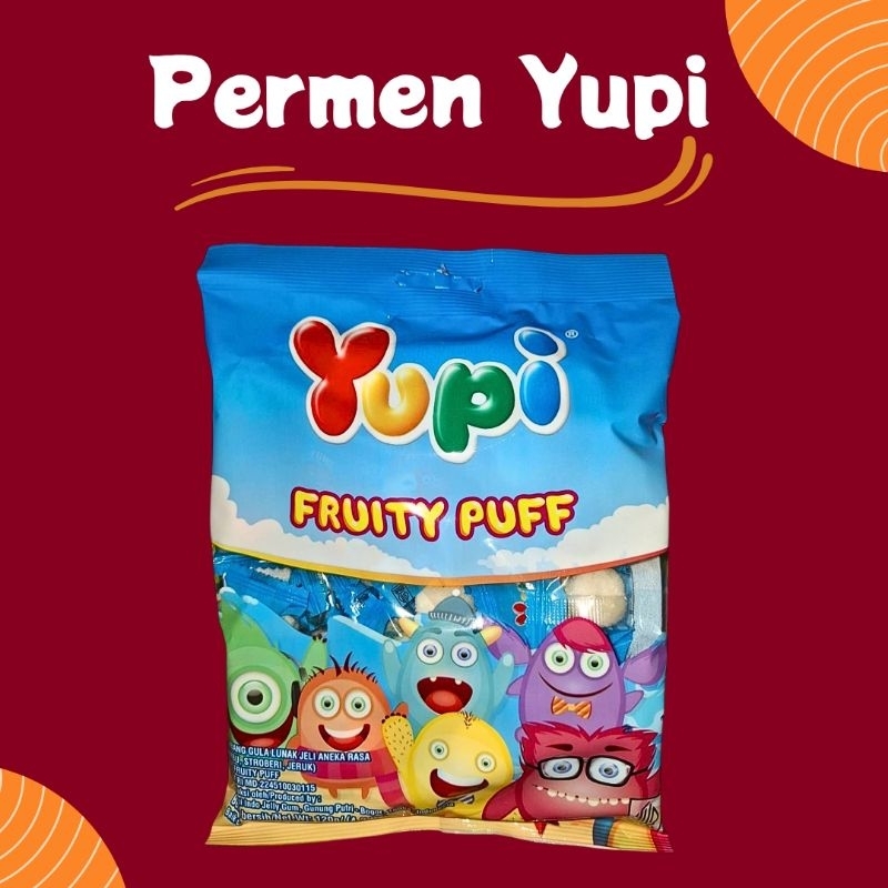 

Permen Yupi fruity puff 120gr | Permen yupi warna warni