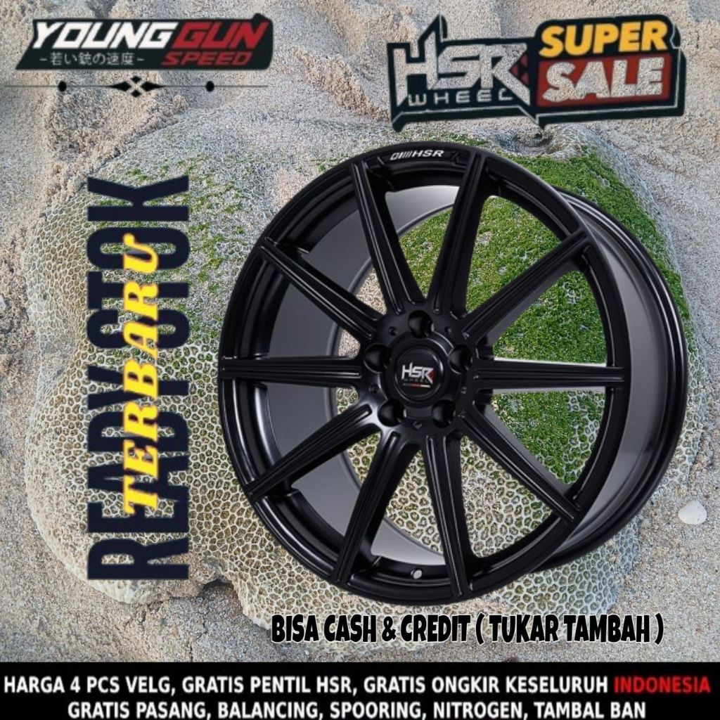 velg racing mercy r19 hsr lubeck hole 5x112 black