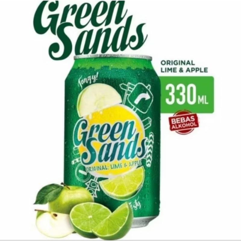

Green Sands Original Lime & Apple 330 ml isi 24 Kaleng