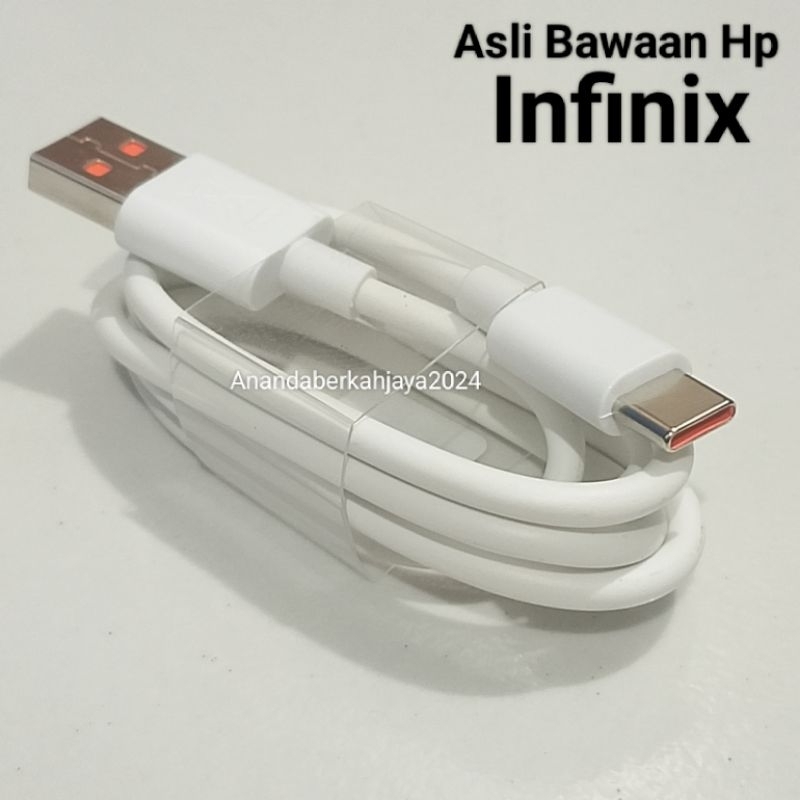 Kabel Data Infinix Type C Original 100% Asli Bawaan Hp Note 11 Nfc,Hot 12 Play, Hot 30,30i, Note 30