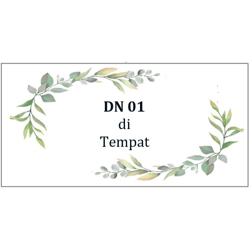 

Cetak Label Nama Undangan 103 / Proses cepat / Motif DN 01/ bingkai / aestetic / bunga / murah/ Daun