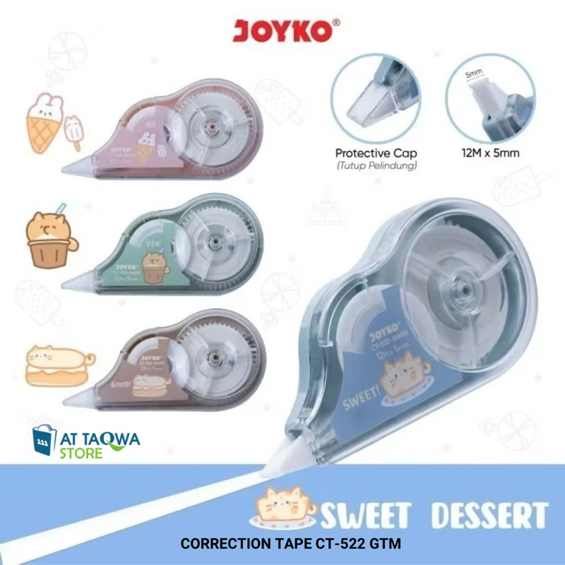 

Correction Tape JOYKO CT-522 SWDS Sweet Dessert Pita Koreksi Tipe X