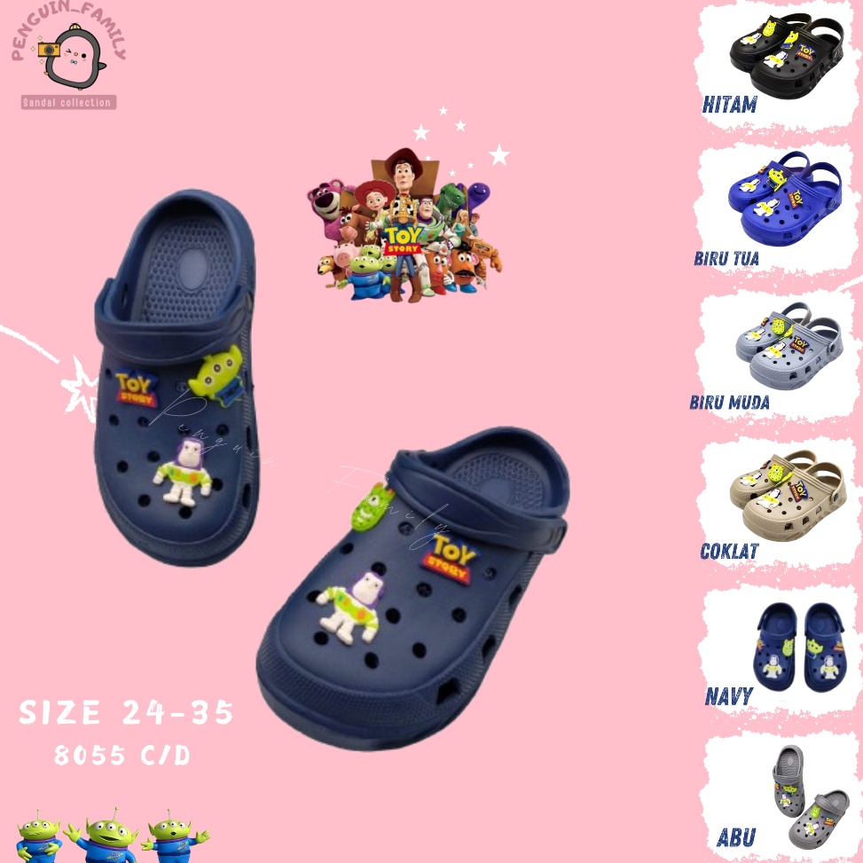 Big Sale BACA DESKRIPSI Sandal Anak Cowok Baim Toy Story Bahan Karet Eva Sandal Kodok kokop Size 243
