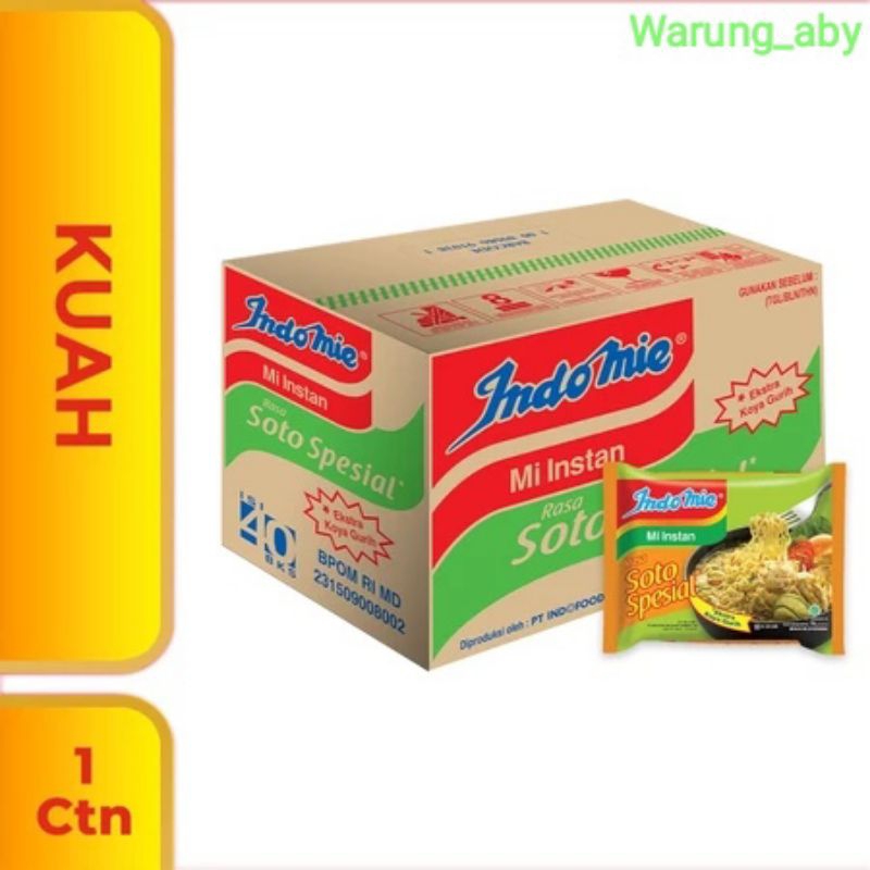 

Indomie Kuah Soto Spesial 1 Dus Isi 40 Pcs | Indomie Kuah | Indomie Seduh | Indomie Seleraku