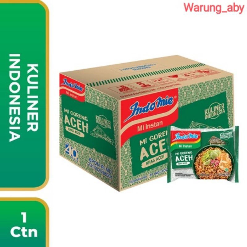 

Indomie Mi Goreng Aceh 1 Dus Isi 40 Pcs | Indomie Goreng Aceh | Kuliner Nusantara
