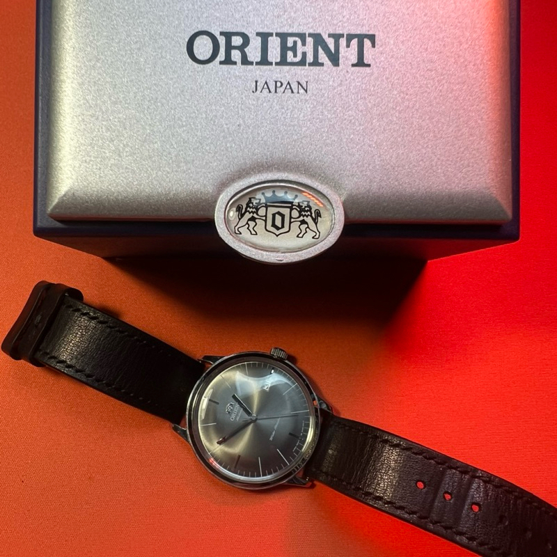 Bekas/Preeloved Orient FAC0000CA Bambino V3 Classic Mechanical Dark Grey Dial Leather