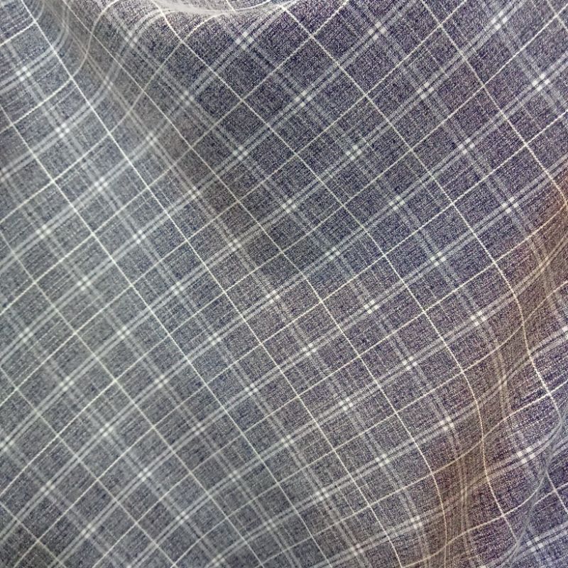 Kain Semi Woll Motif Kotak Import - Kain Bahan Celana - Kain Meteran | Harga Per Setengah Meter