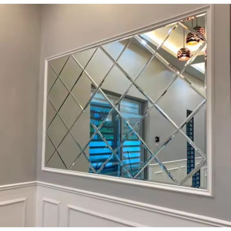 kaca cermin / kaca cermin Bevel / Cermin hias / kaca cermin dinding
