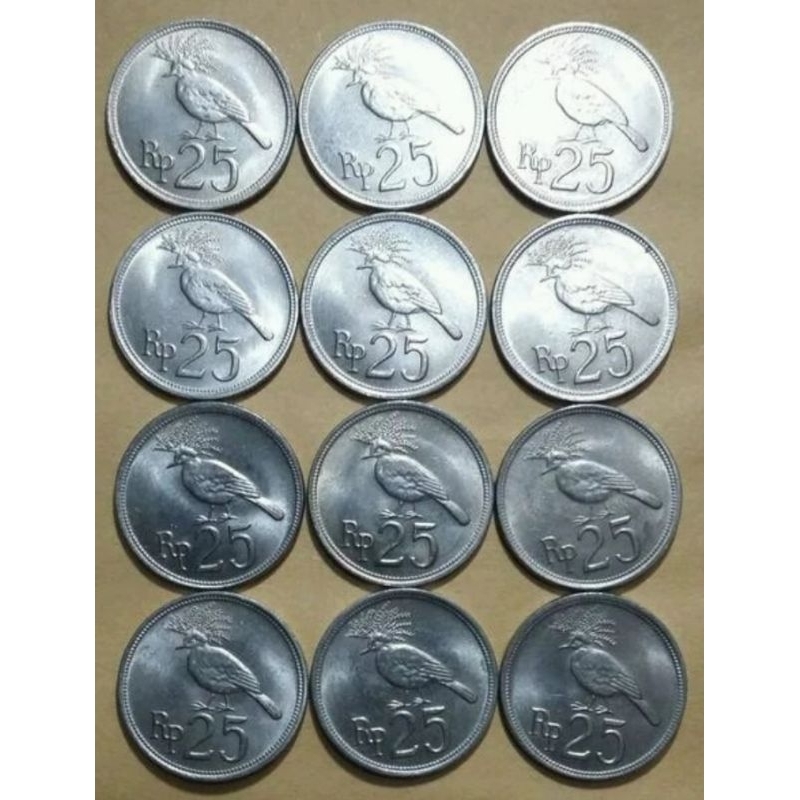 uang kuno Koin 25 rupiah tahun 1971